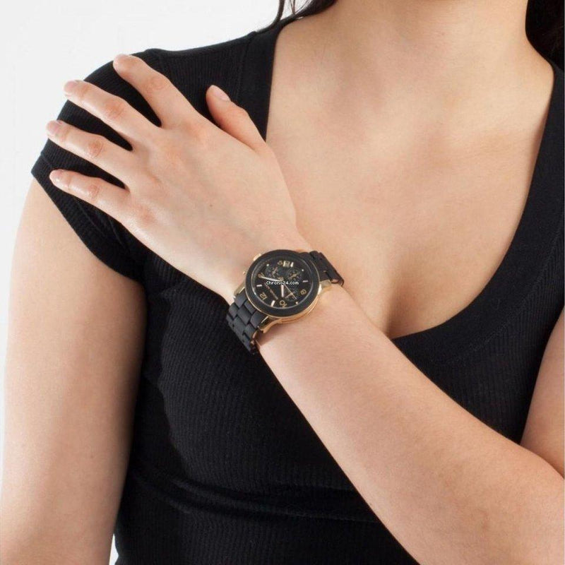 Michael Kors Runway Black Dial Black Silicone Strap Watch for Women - MK5191 Buy Now By Michael Kors