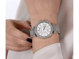 Michael Kors Parker Mother of Pearl Dial Diamonds Silver Steel Strap Watch for Women - MK5572 Buy Now By Michael Kors