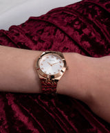 Guess Crystalline Diamonds Silver Dial Rose Gold Steel Strap Watch for Women - GW0114L3 Buy Now By Guess