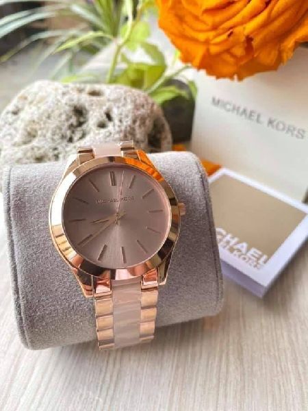 Michael Kors Slim Runway Rose Gold Dial Two Tone Steel Strap Watch for Women - MK4294 Buy Now By Michael Kors