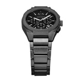 Armani Exchange Drexler Chronograph Black Dial Black Steel Strap Watch For Men - AX2639