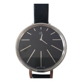 Calvin Klein Equal Black Dial Black Leather Strap Watch for Women - K3E231C1