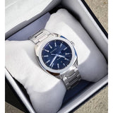 Gucci GG2570 Quartz Blue Dial Silver Steel Strap Watch For Men - YA142303 Buy Now By Gucci