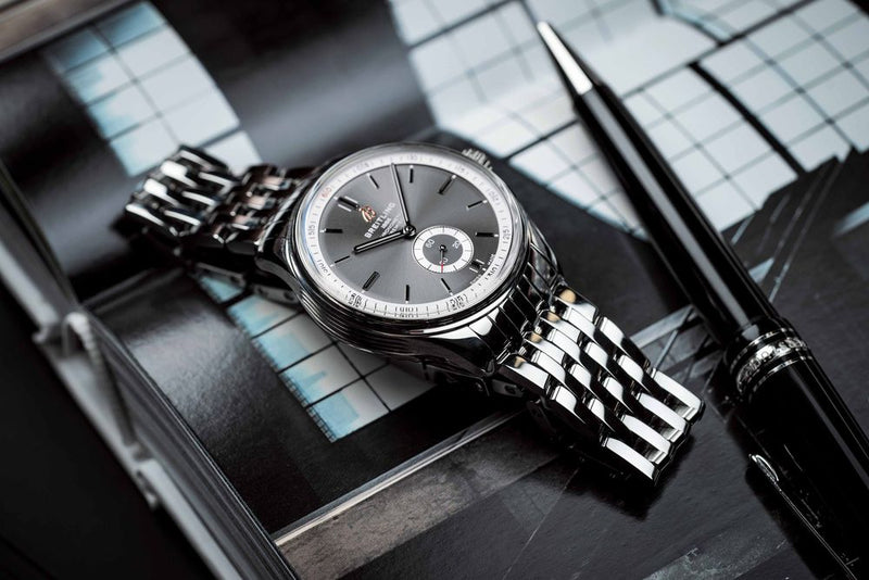 Breitling Premier Automatic 40mm Stainless Steel Silver Dial Mens Watch - A37340351G1A1