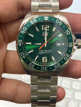 Shop Tag Heuer Formula 1 Limited Edition Green Dial Silver Steel Strap Watch for Men - WAZ1017.BA0842 in USA
