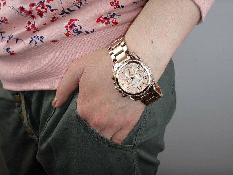 Michael Kors Blair Rose Gold Dial Rose Gold Steel Strap Watch for Women - MK5263 Buy Now By Michael Kors