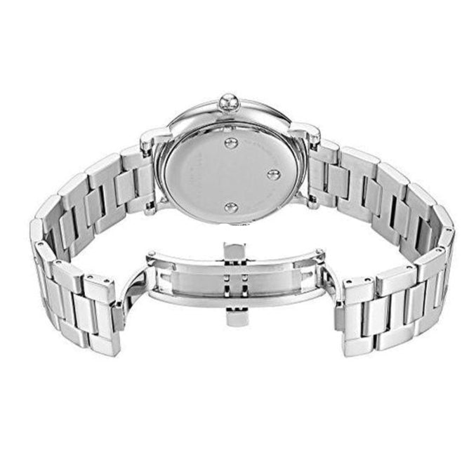 Shop Marc Jacobs Baby Dave Silver Dial Silver Steel Strap Watch for Women - MBM3234 in USA
