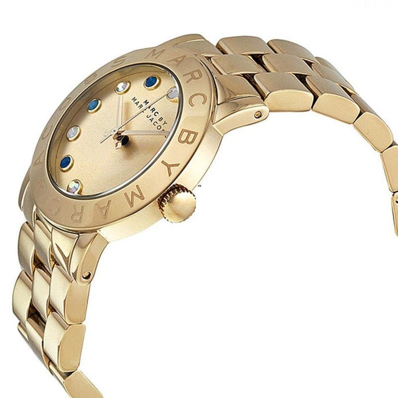 Marc Jacobs Amy Dexter Gold Dial Gold Steel Strap Watch for Women - MBM3215 Buy Now By Marc Jacobs