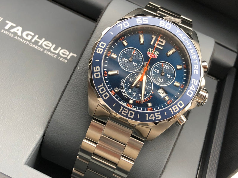 Tag Heuer Formula 1 Chronograph Blue Dial Silver Steel Strap Watch for Men - CAZ1014.BA0842 Buy Now By Tag Heuer