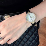 Tissot Flamingo Mother of Pearl White Dial Black Leather Strap Watch For Women - T094.210.26.111.00 Buy Now By Tissot