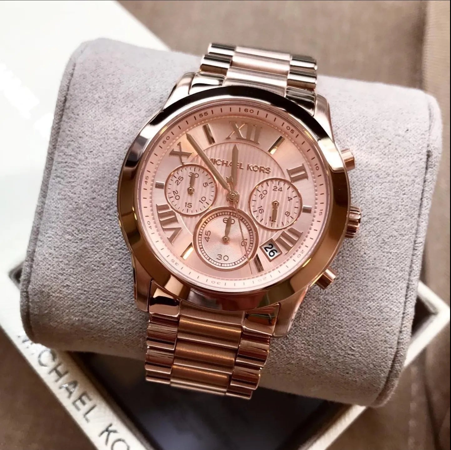 Michael Kors Cooper Rose Gold Rose Gold Steel Strap Watch for Women - MK6275
