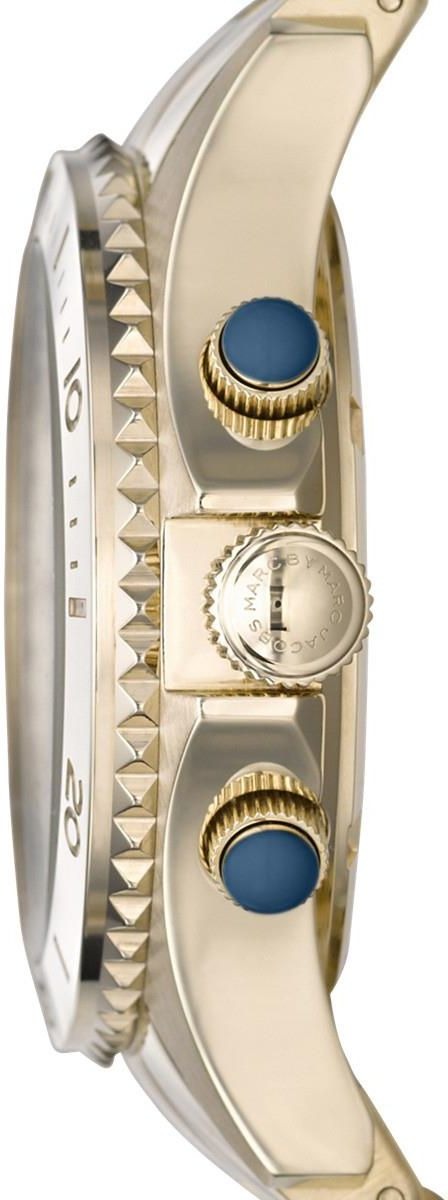 Marc Jacobs Rock Metal Chronograph Gold Dial Gold Steel Strap Watch for Men - MBM3158 Buy Now By Marc Jacobs