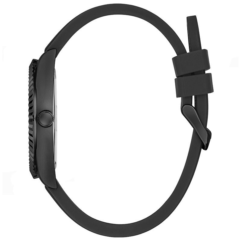 Guess Connoisseur Black Dial Black Silicone Strap Watch For Men - GW0335G1 Buy Now By Guess