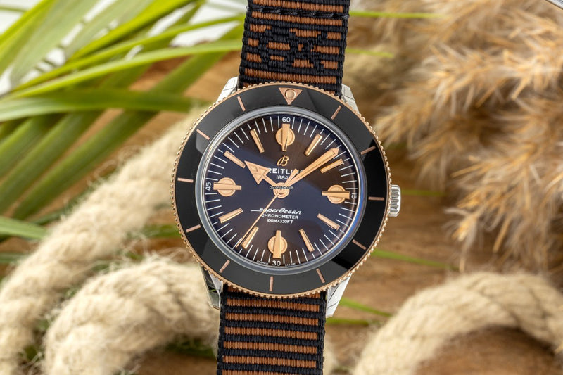 Breitling Superocean Heritage '57 Outerknown Limited Edition Brown Dial Brown NATO Strap Watch for Men - U103701A1Q1W1