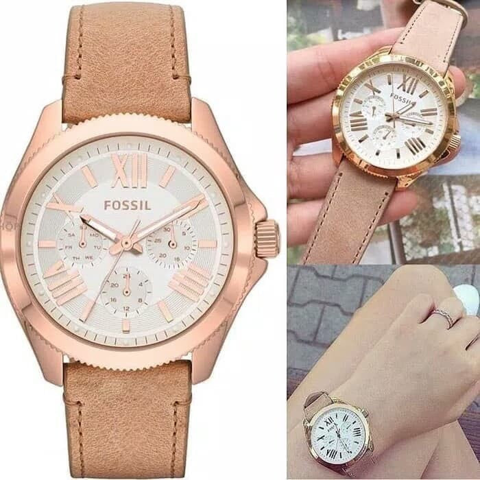 Fossil Cecile White Dial Beige Leather Strap Watch for Women - AM4532 Buy Now By Fossil