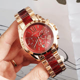 Michael Kors Bradshaw Burgundy Dial Two Tone Steel Strap Watch for Women - MK6270 Buy Now By Michael Kors