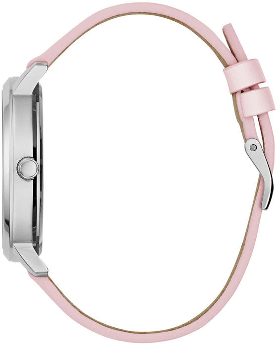 Guess Dahlia Analog Silver Dial Pink Leather Strap Watch for Women - GW0529L1 Buy Now By Guess