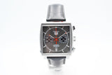 Tag Heuer Monaco Calibre 12 Final Edition Chronograph Grey Dial Black Leather Strap Watch for Men - CAW211J.FC6476 Buy Now By Tag Heuer