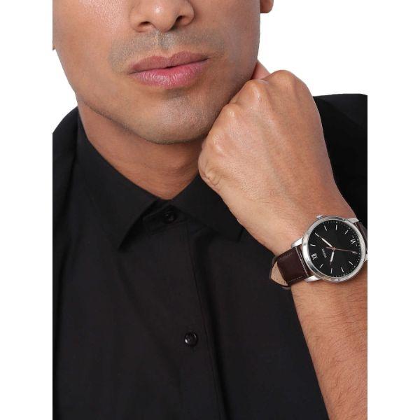 Fossil The Minimalist 3H Black Dial Brown Leather Strap Watch for Men - FS5464 Buy Now By Fossil