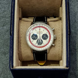 Shop Breitling Navitimer B01 Chronograph 43 Boeing 747 White Dial Black Leather Strap Watch for Men - AB01383B1G1P1 in USA