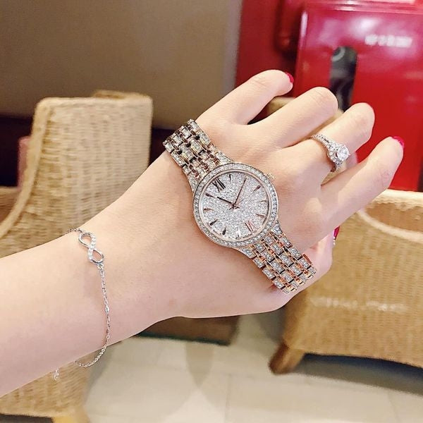 Bulova Crystal Collection Silver Crystals Dial Two Tone Steel Strap Watch for Women - 98L235 Buy Now By Bulova