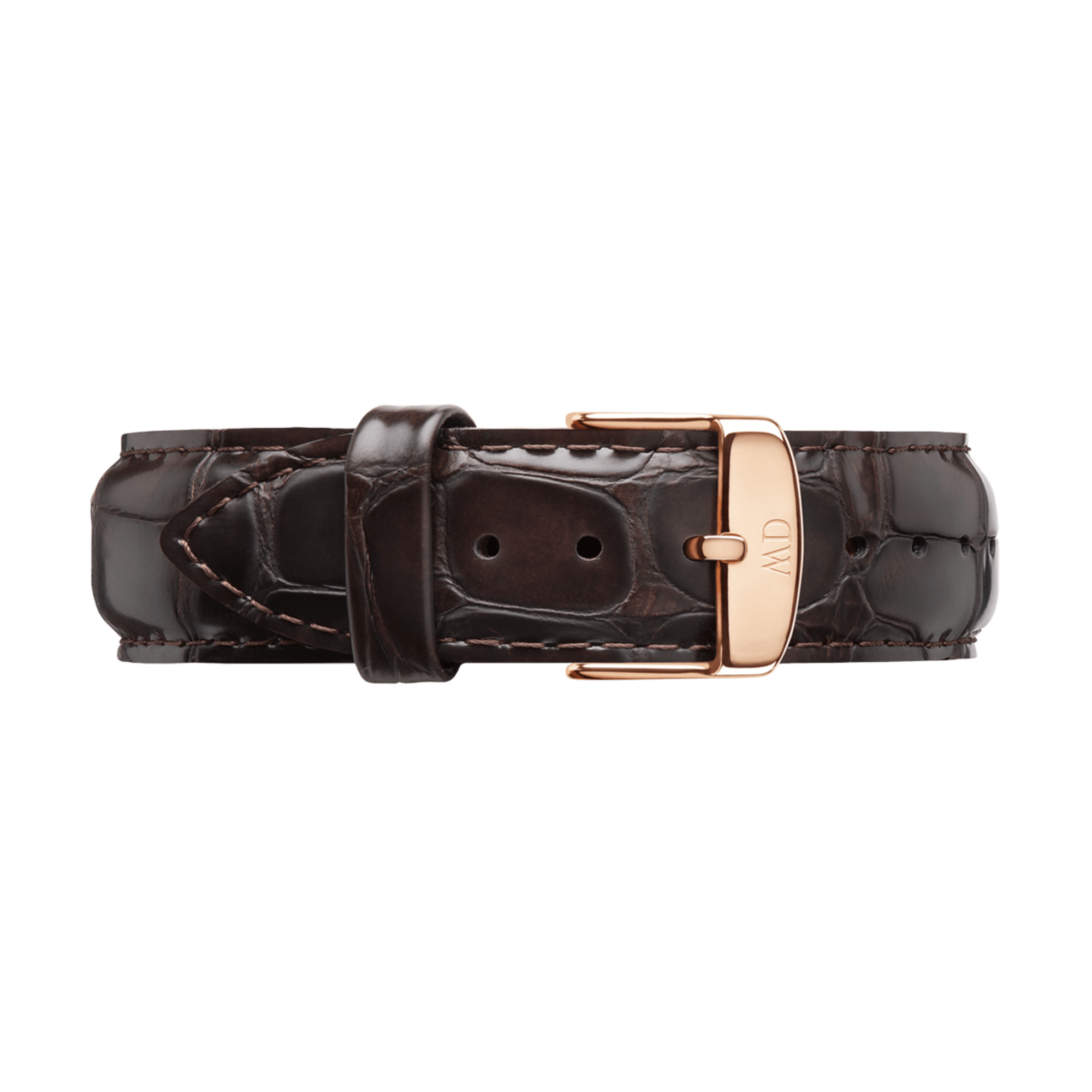 Daniel Wellington Dapper York White Dial Brown Leather Strap Watch For Women - DW00100093