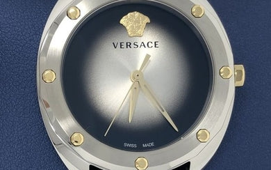 Versace Shadov Quartz Silver Dial Snakeskin Green Leather Strap Watch for Women - VEBM00718 Buy Now By Versace