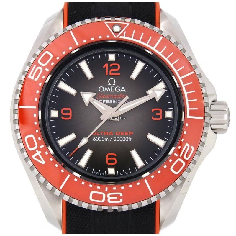 Shop Omega Seamaster Planet Ocean 6000M Co Axial Master Chronograph Black Dial Black Rubber Strap Watch for Men - 21532462106001 in USA