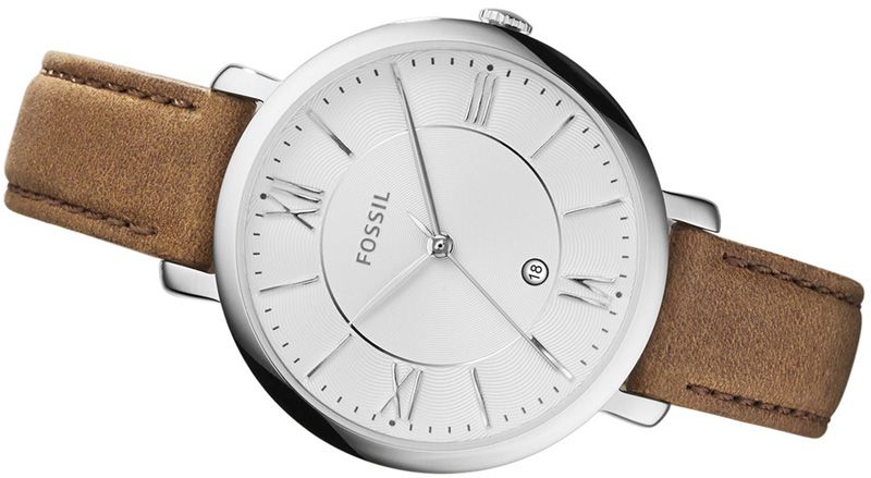 Fossil Jacqueline White Dial Brown Leather Strap Watch for Women - ES3708 Buy Now By Fossil