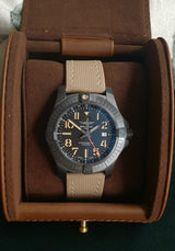 Shop Breitling Avenger Automatic GMT 45 Black Dial Brown Nylon Strap Watch for Men - V32395101B1X1 in USA