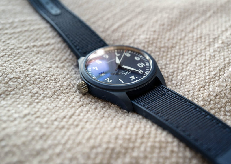 IWC Pilot’s Watch Automatic "Laureus Sport for Good" Edition Blue Dial Blue Nylon Strap Watch for Men - IW328101 Buy Now By IWC