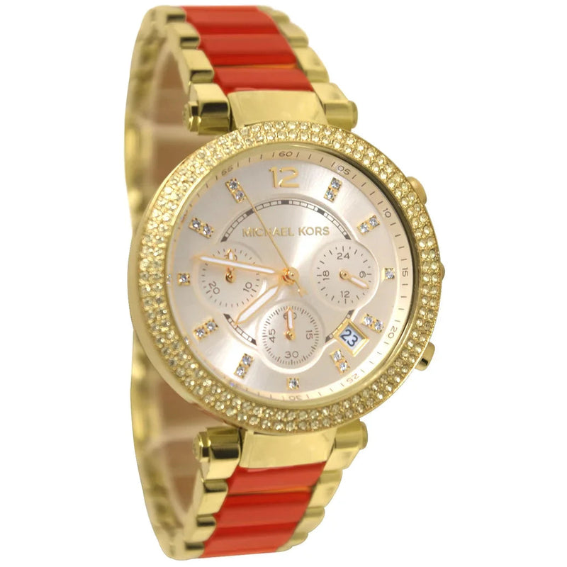 Michael Kors Parker Gold Dial Two Tone Steel Strap Watch for Women - MK6139 Buy Now By Michael Kors