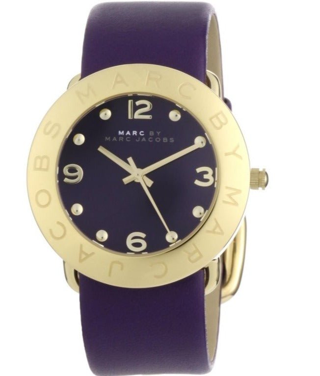 Shop Marc Jacobs Amy Purple Dial Purple Leather Strap Watch for Women - MBM1151 in USA