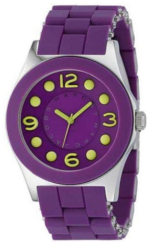 Marc Jacobs Pelly Purple Dial Purple Silicone Strap Watch for Women - MBM2505