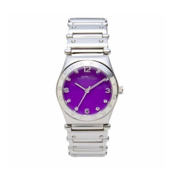 Marc Jacobs Amy Purple Dial Silver Steel Strap Watch for Women - MBM8560 Buy Now By Marc Jacobs