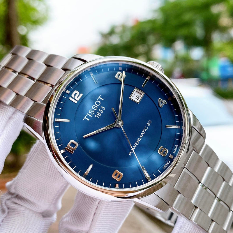 Tissot Luxury Powermatic 80 Blue Dial Silver Steel Strap Watch For Men - T086.407.11.047.00 Buy Now By Tissot