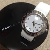 Marc Jacobs Amy White Dial White Leather Strap Watch for Women - MBM1136 Buy Now By Marc Jacobs