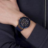 Shop Guess Rigor Blue Dial Blue Silicone Strap Watch For Men - W0247G3 in USA