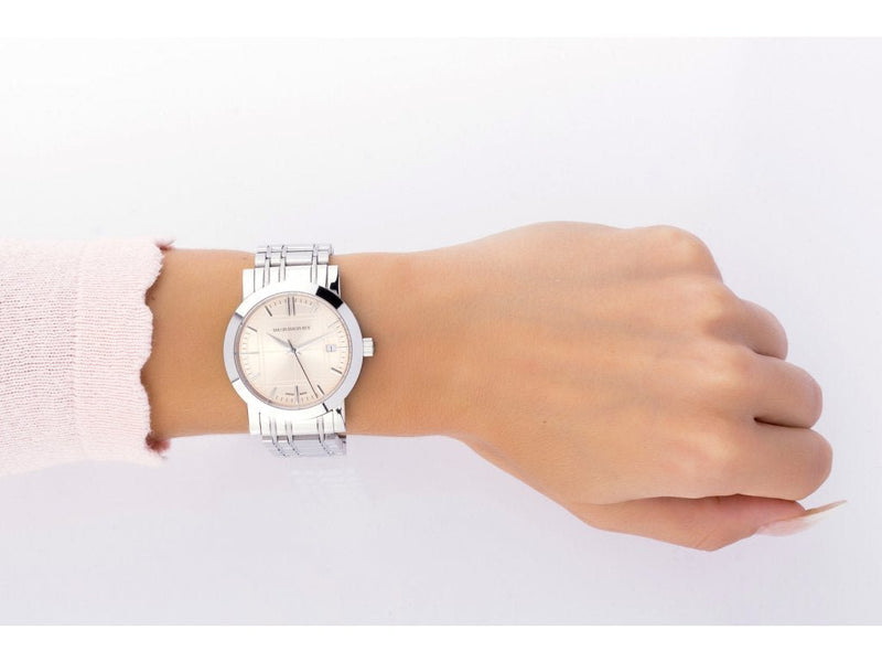 Burberry Heritage Collection Rose Gold Dial Silver Steel Strap Watch for Men - BU1352 Buy Now By Burberry