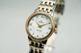 Shop Omega De Ville Prestige Quartz Diamonds Mother of Pearl Dial Two Tone Steel Strap Watch for Women - 424.25.27.60.55.001 in USA
