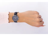Daniel Wellington Petite Sheffield Black Dial Black Leather Strap Watch For Women - DW00100180 Buy Now By Daniel Wellington