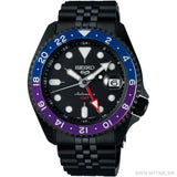 Seiko Automatic SKX GMT Yuto Horigome Limited Edition Black Dial Black Steel Strap Watch For Men - SSK027K1