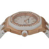 Audemars Piguet Royal Oak Offshore Diamonds White Dial White Rubber Strap Watch for Women - 67540OK.ZZ.D010CA.01