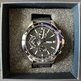Tommy Hilfiger Bank Quartz Black Dial Black Rubber Strap Watch for Men - 1791724 Buy Now By Tommy Hilfiger