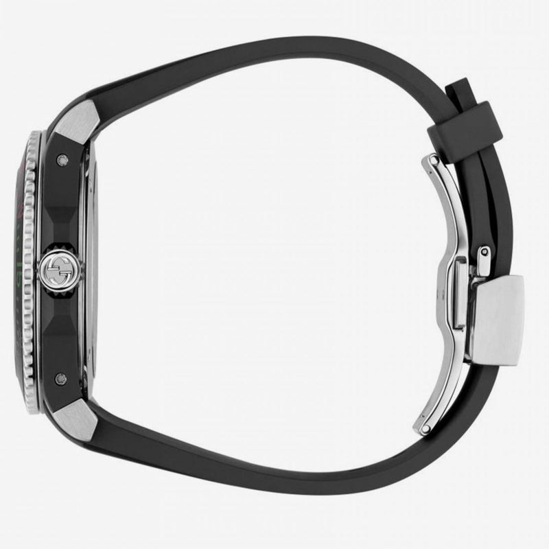Shop Gucci Dive Feline Black Dial Black Rubber Strap Watch For Men - YA136323 in USA