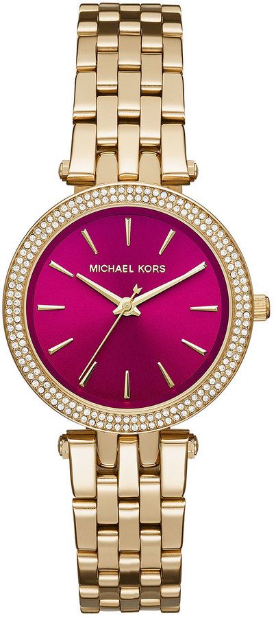 Michael Kors Darci Pink Dial Gold Steel Strap Watch for Women - MK3444 Buy Now By Michael Kors