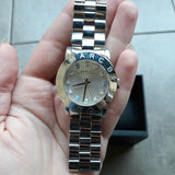 Marc Jacobs Amy Dexter Silver Dial Silver Steel Strap Watch for Women - MBM3214 Buy Now By Marc Jacobs