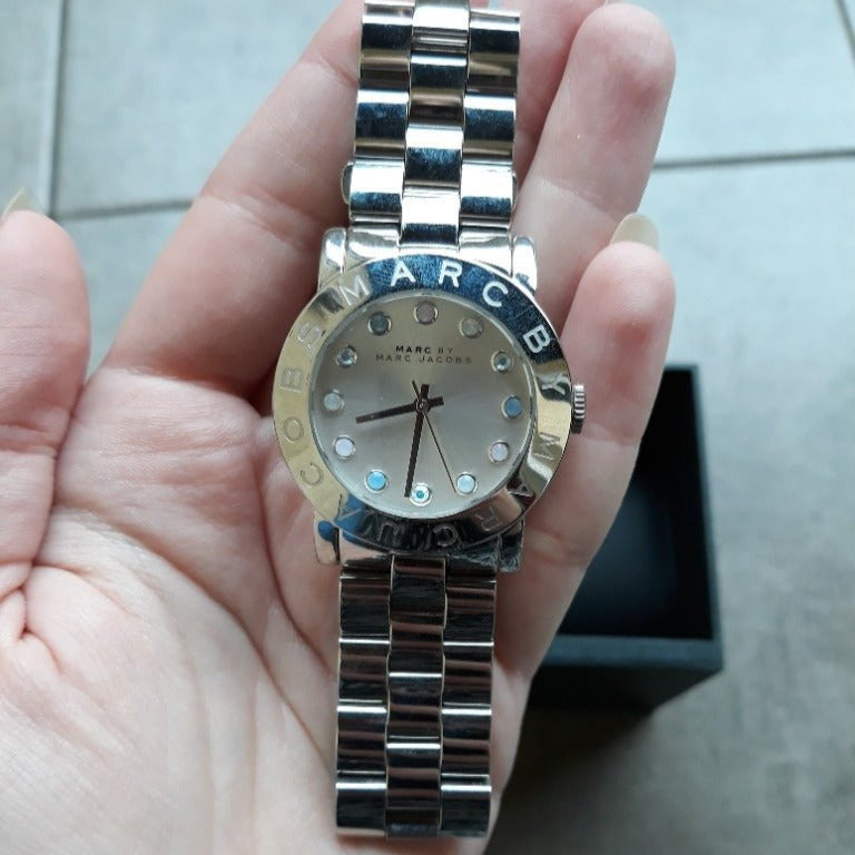 Marc Jacobs Amy Dexter Silver Dial Silver Steel Strap Watch for Women - MBM3214 Buy Now By Marc Jacobs