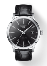 Tissot Gentleman Powermatic 80 Silicium Black Dial Black Leather Strap Watch For Men - T127.407.16.051.00 Buy Now By Tissot