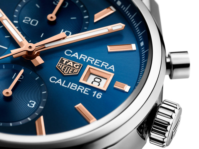 Tag Heuer Carrera Automatic Chronograph Blue Dial Silver Steel Strap Watch for Men - CBK2115.BA0715 Buy Now By Tag Heuer